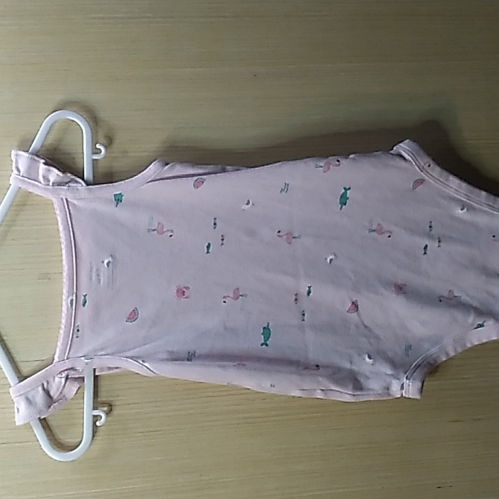 Carter's Onesie Beach themed in pink girls 24 months - Picture 3 of 5